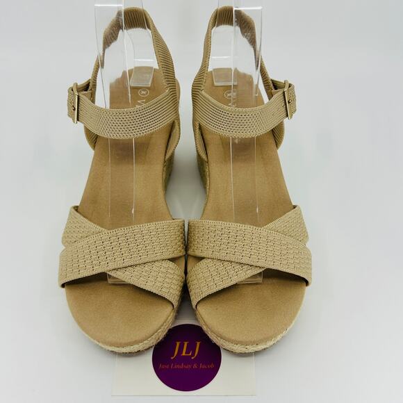 Vivaia Women's Sally Pro Espadrille Wedge Sandals Almond Size 36 EU/ 5.5-6 US - Picture 3 of 11